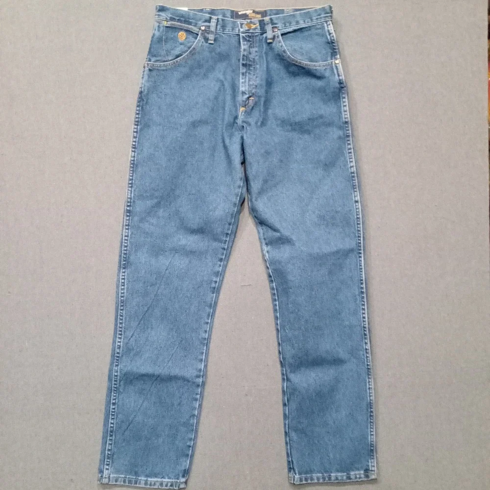 Wrangler George Strait Relaxed Fit Cowboy Cut Jeans Mens 34x34 Medium Wash NEW